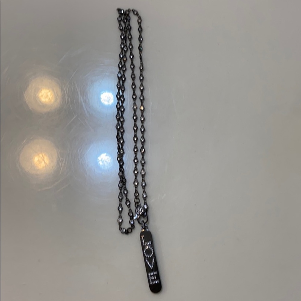 Long love tag necklace